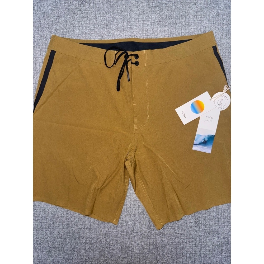 $138 NWT Vuori 34 Knox Boardshort Bronze Taylor Knox  Swim Shorts Trunks Cruise
